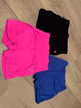 FP Movement by Free People Athletic Shorts Trio - Hot Pink, Royal Blue & Black